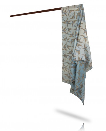 Палантин Женский SN40-OISEAUX/BLEU